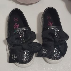 Kids Glitter Bow Sneakers